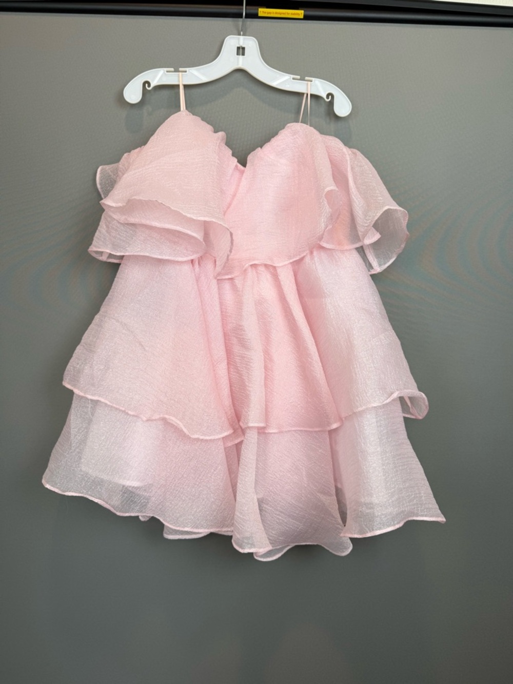 Glinda-core Baby Pink Layered Ruffle Mini Dress